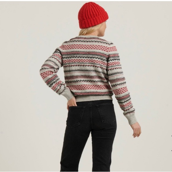 Y2k LUCKY BRAND Striped fair isle sweater  Size S/P - Picture 2 of 8